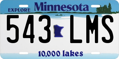 MN license plate 543LMS