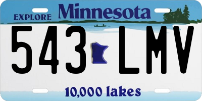 MN license plate 543LMV