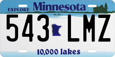 MN license plate 543LMZ