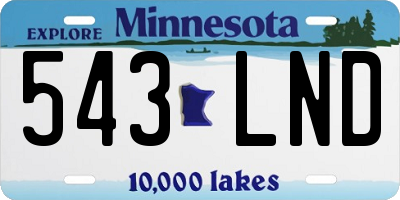 MN license plate 543LND