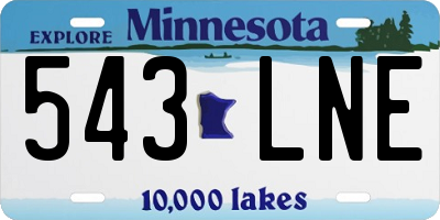 MN license plate 543LNE