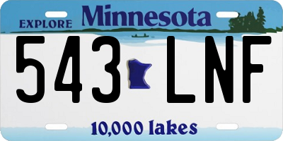 MN license plate 543LNF