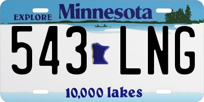 MN license plate 543LNG