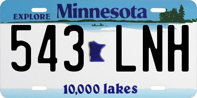 MN license plate 543LNH