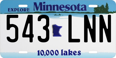 MN license plate 543LNN