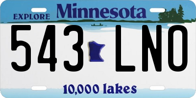 MN license plate 543LNO