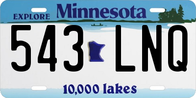 MN license plate 543LNQ
