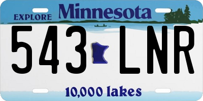 MN license plate 543LNR