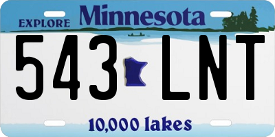 MN license plate 543LNT