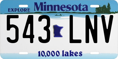 MN license plate 543LNV