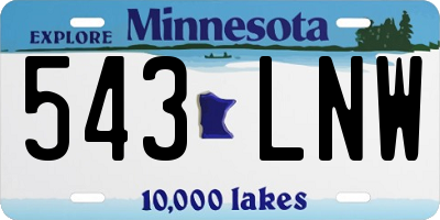 MN license plate 543LNW