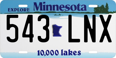 MN license plate 543LNX