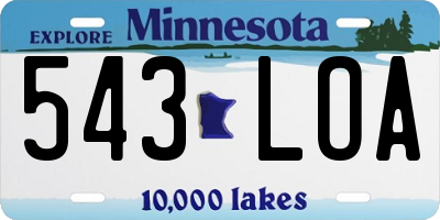 MN license plate 543LOA