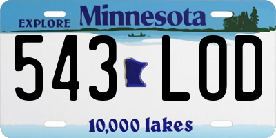 MN license plate 543LOD