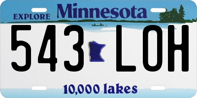 MN license plate 543LOH