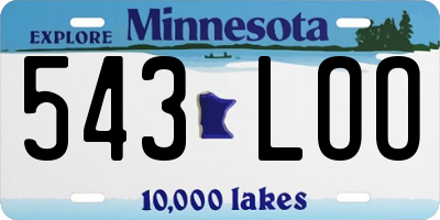MN license plate 543LOO