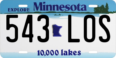 MN license plate 543LOS