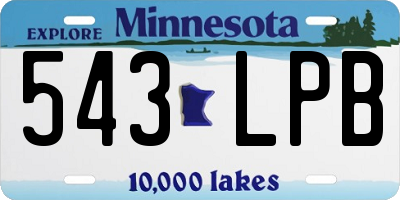 MN license plate 543LPB