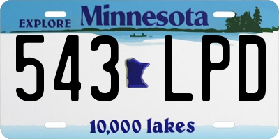 MN license plate 543LPD