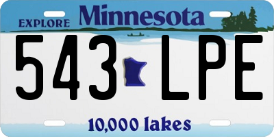 MN license plate 543LPE