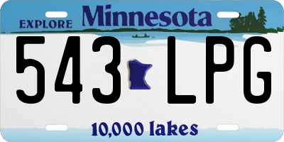 MN license plate 543LPG