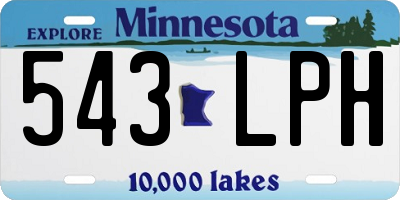 MN license plate 543LPH