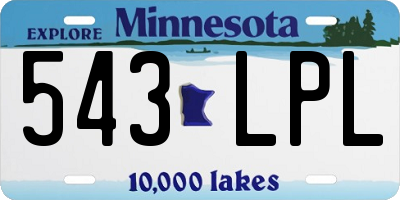 MN license plate 543LPL