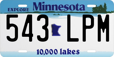 MN license plate 543LPM