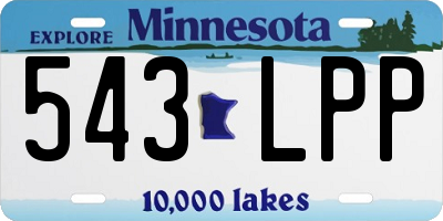 MN license plate 543LPP