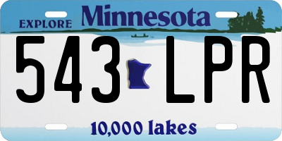 MN license plate 543LPR