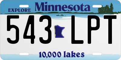 MN license plate 543LPT