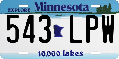 MN license plate 543LPW