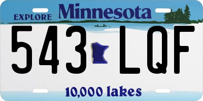 MN license plate 543LQF
