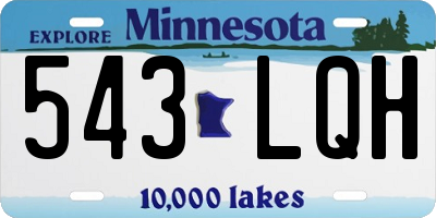 MN license plate 543LQH