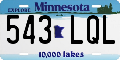 MN license plate 543LQL
