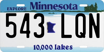 MN license plate 543LQN