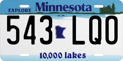 MN license plate 543LQO