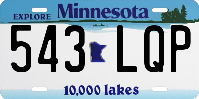 MN license plate 543LQP