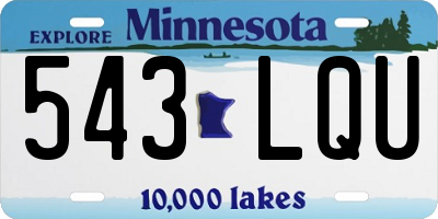 MN license plate 543LQU