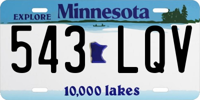 MN license plate 543LQV