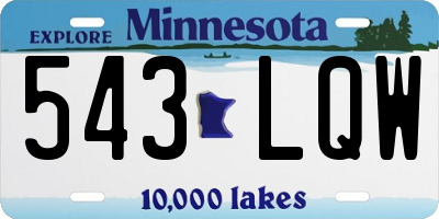 MN license plate 543LQW