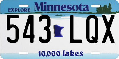 MN license plate 543LQX
