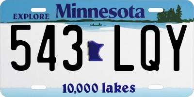 MN license plate 543LQY