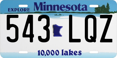 MN license plate 543LQZ
