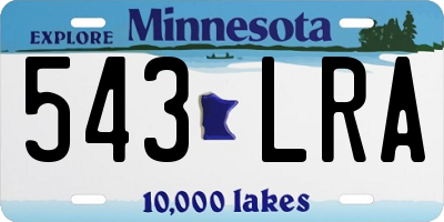 MN license plate 543LRA
