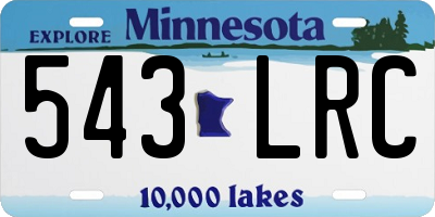 MN license plate 543LRC