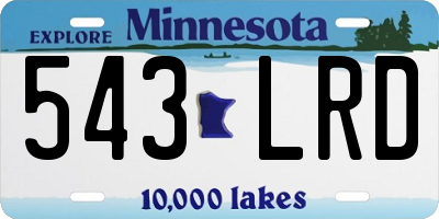 MN license plate 543LRD