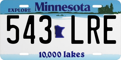 MN license plate 543LRE