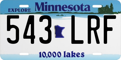 MN license plate 543LRF
