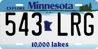 MN license plate 543LRG
